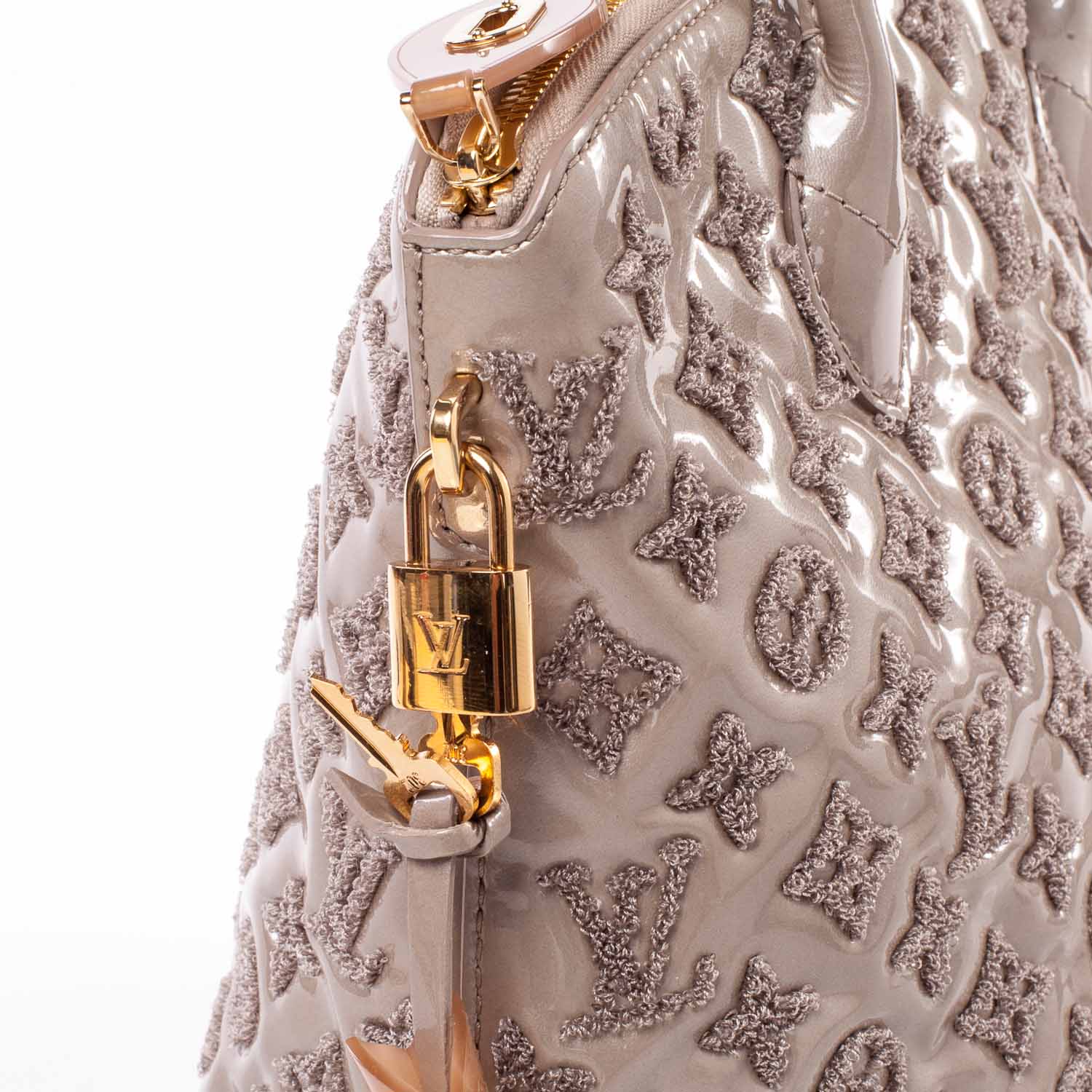 Louis Vuitton Patent Lambskin Fascination Lockit Gris 11 of 18