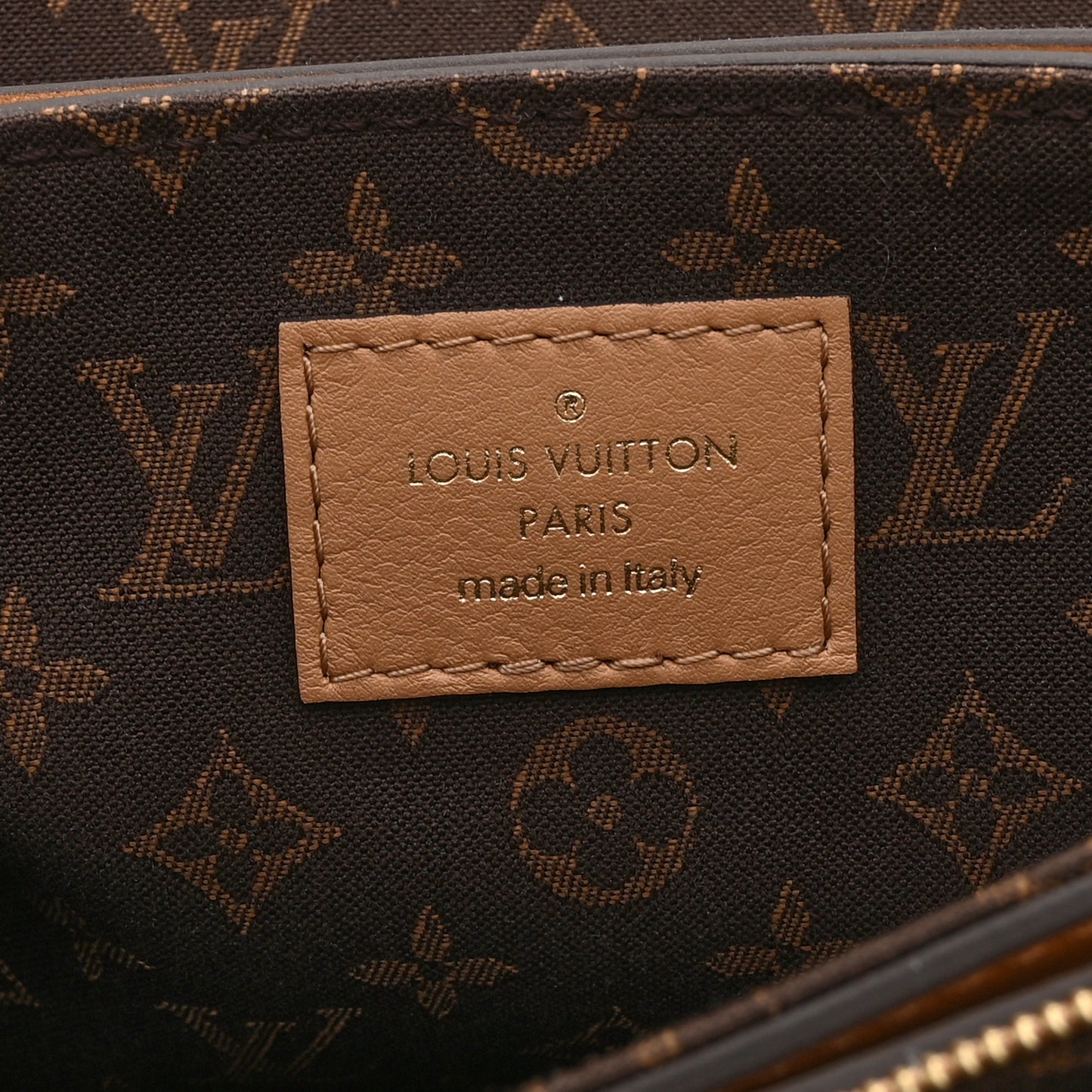 Calfskin Monogram Metal Rendez-Vous Camel