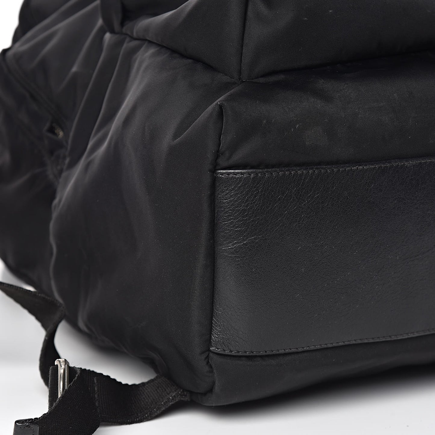 Nylon Calfskin Monkey Brother Print Backpack Black