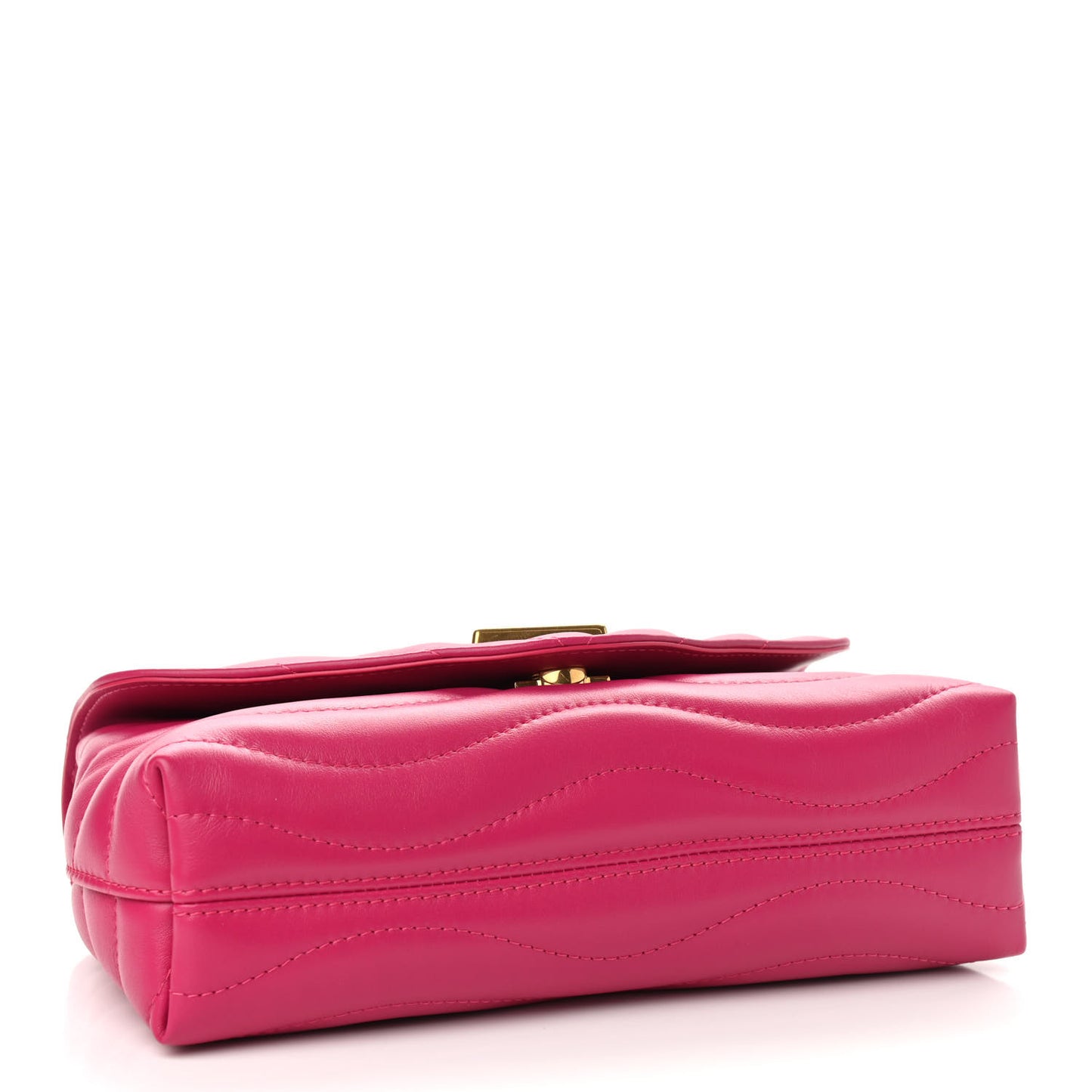 Calfskin LV New Wave Chain Bag Rose Freesia