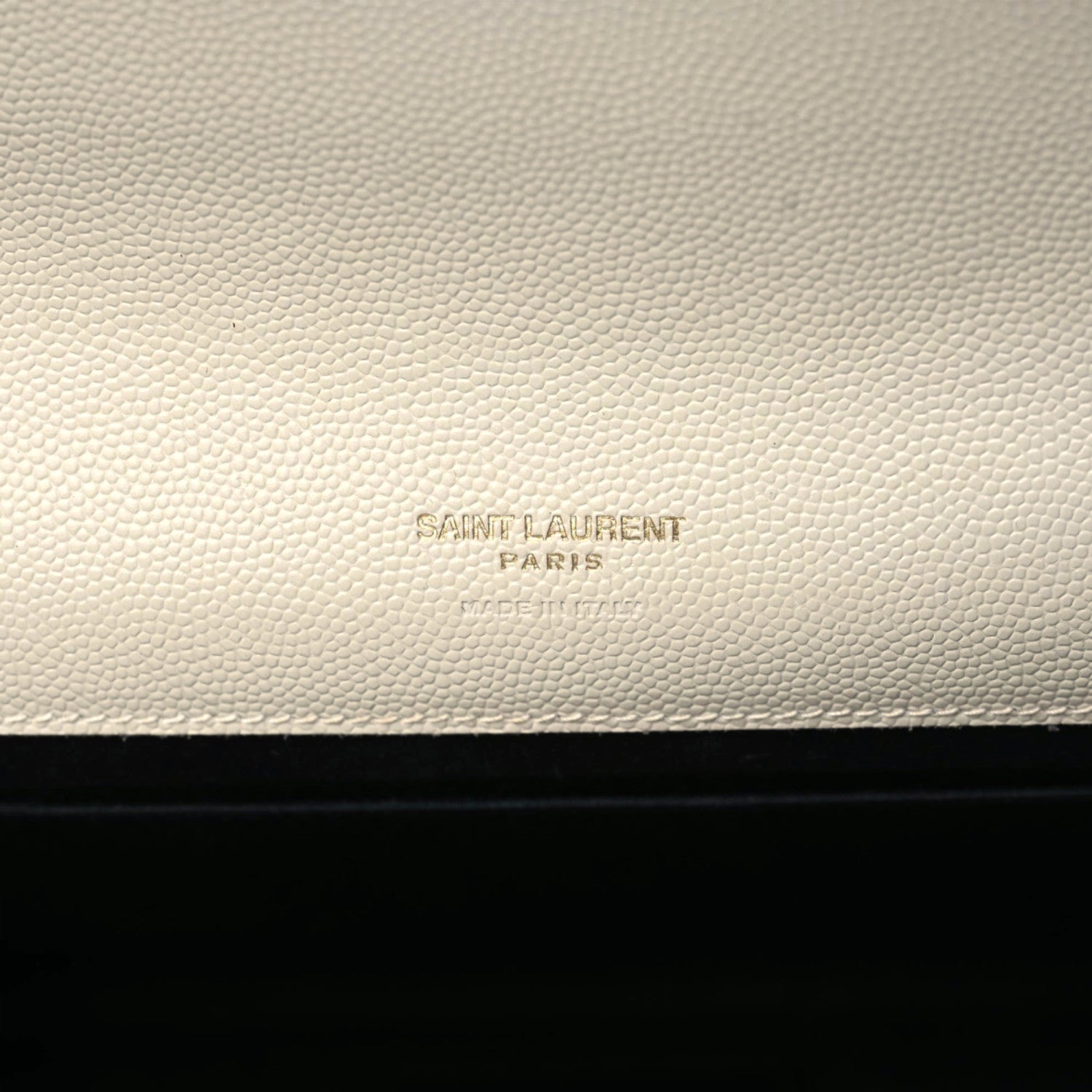 Saint Laurent Grain De Poudre Matelasse Chevron Monogram Envelope Clutch Blanc Vintage 9 of 10