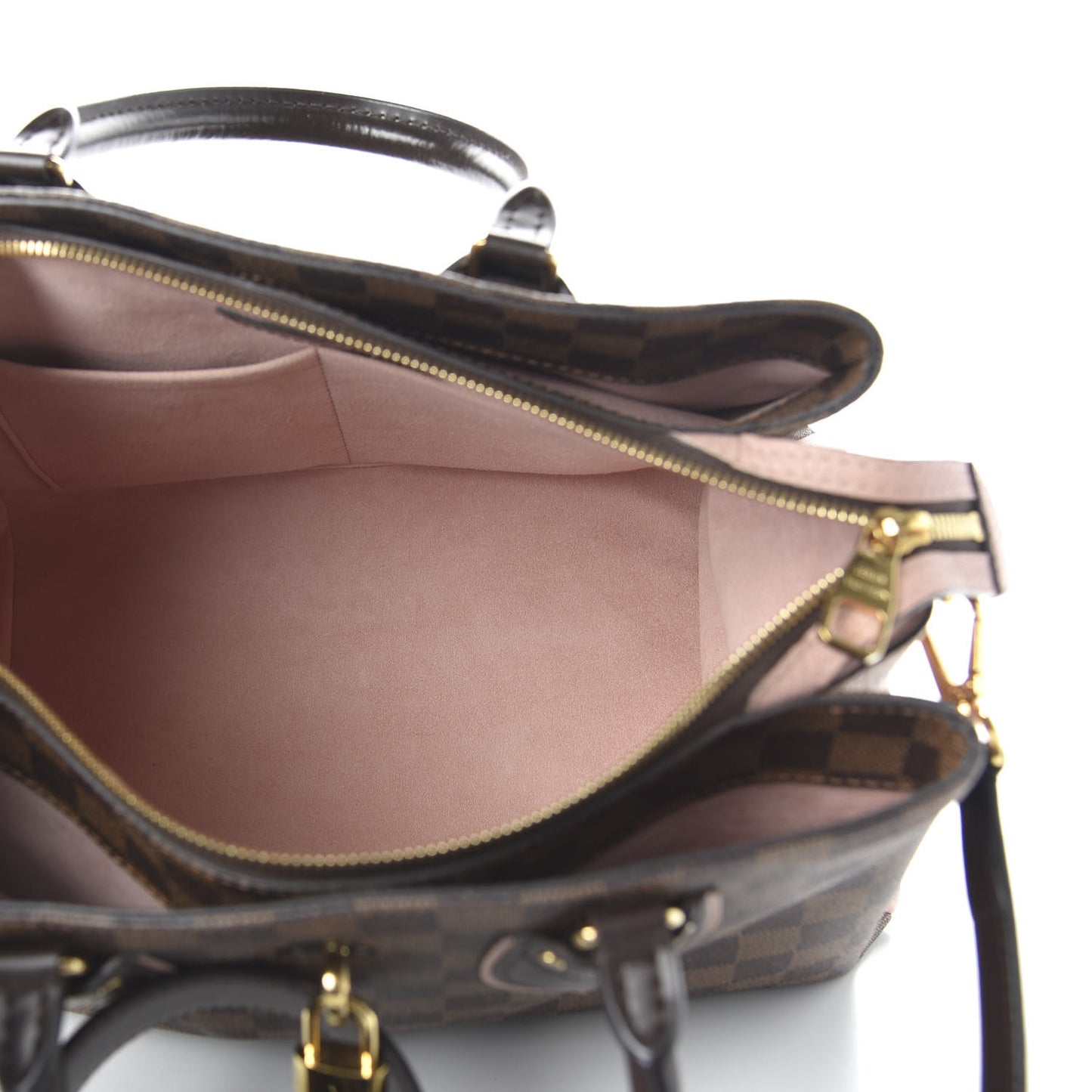 Cuir Taurillon Damier Ebene Normandy Magnolia