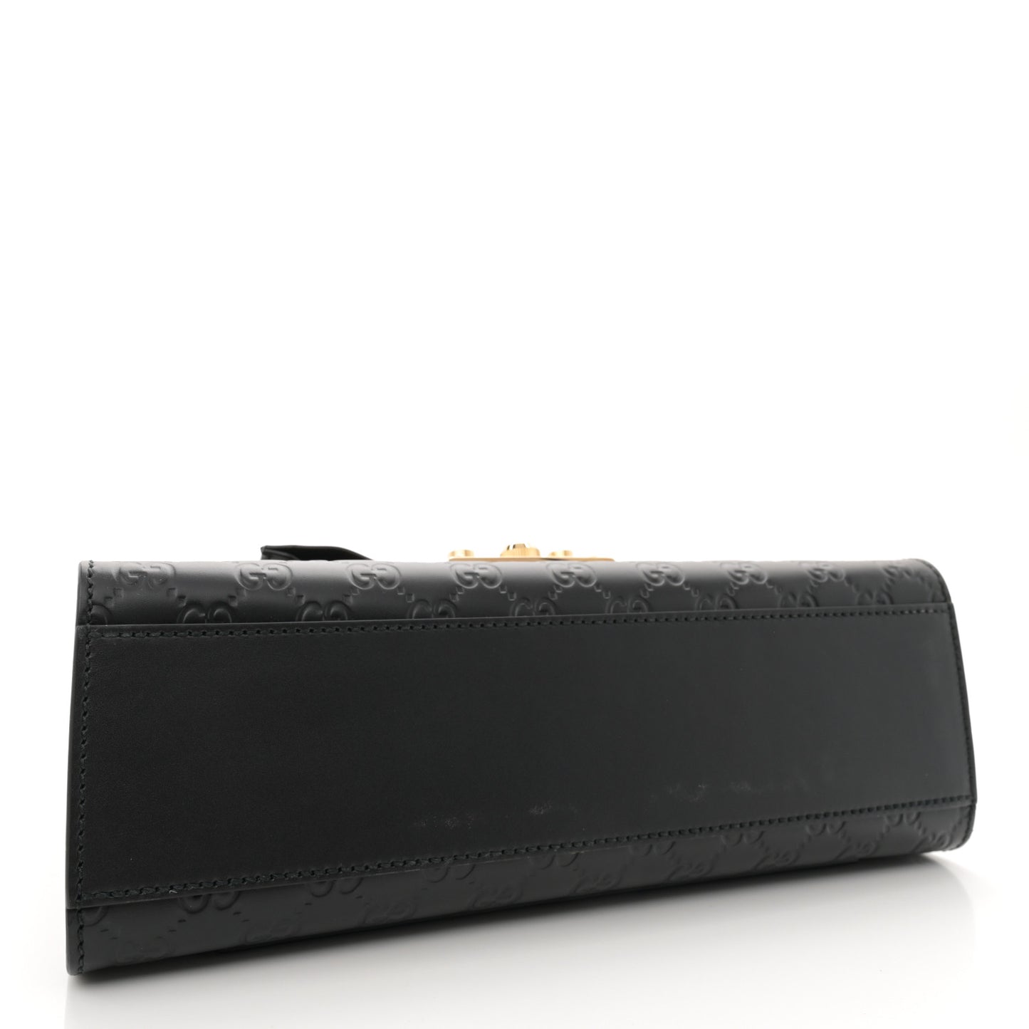 Guccissima Medium Padlock Shoulder Bag Black