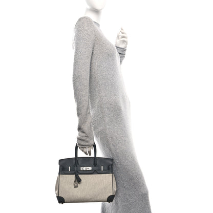 Hermes Toile Swift Birkin 30 Black Black 2 of 10