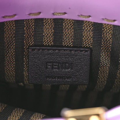 Fendi Vitello King Plexiglass Logo Embossed Mini Fendi Sunshine Shopper Tote Violetta 6 of 11
