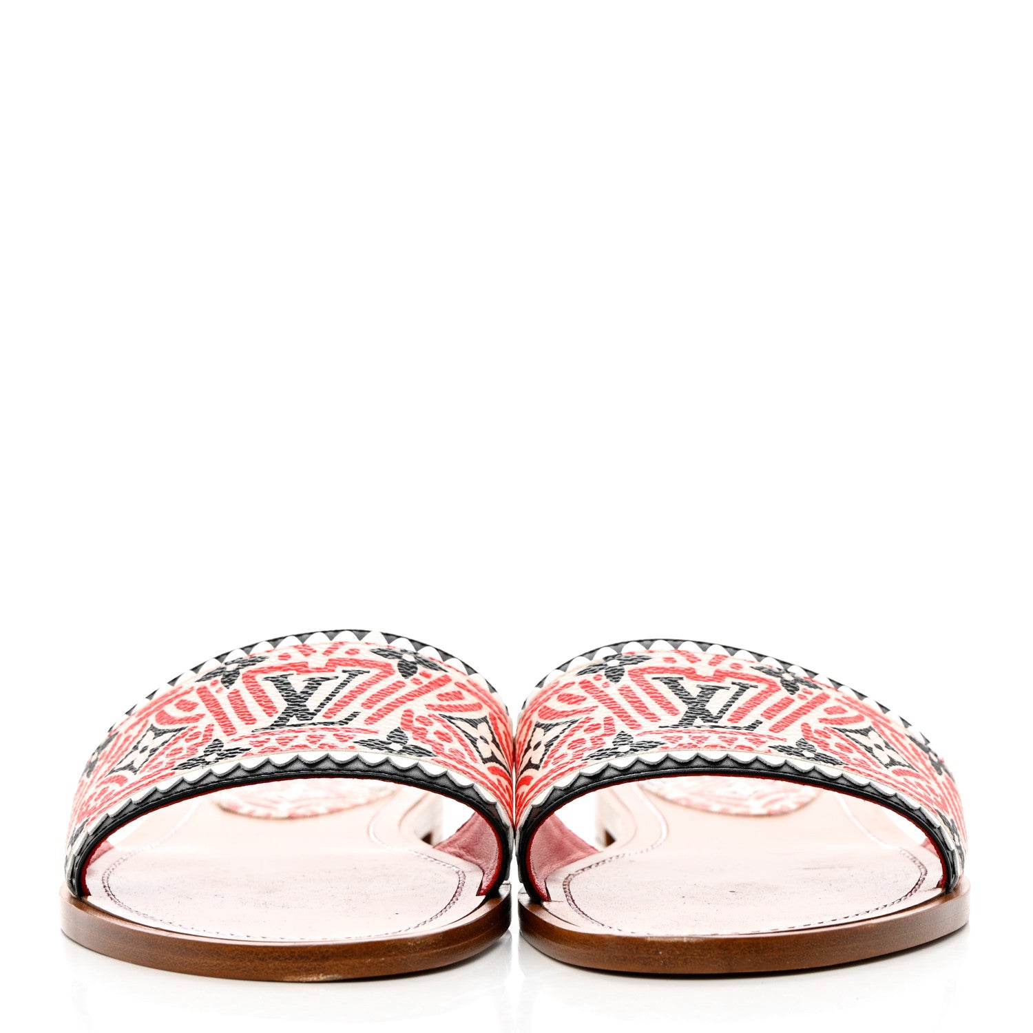 Louis Vuitton Monogram Crafty Lock It Flat Mule 40 Creme Rouge 2 of 9