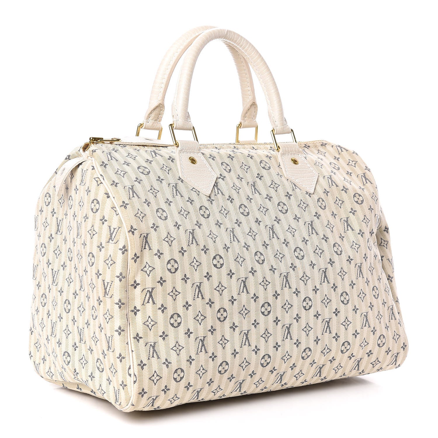 Louis Vuitton Mini Lin Croisette Speedy 30 Blue 4 of 12