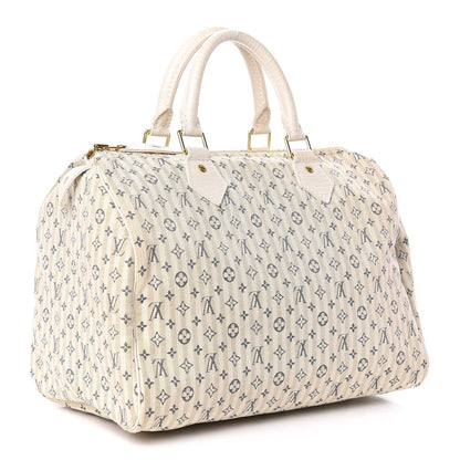 Louis Vuitton Mini Lin Croisette Speedy 30 Blue 4 of 12