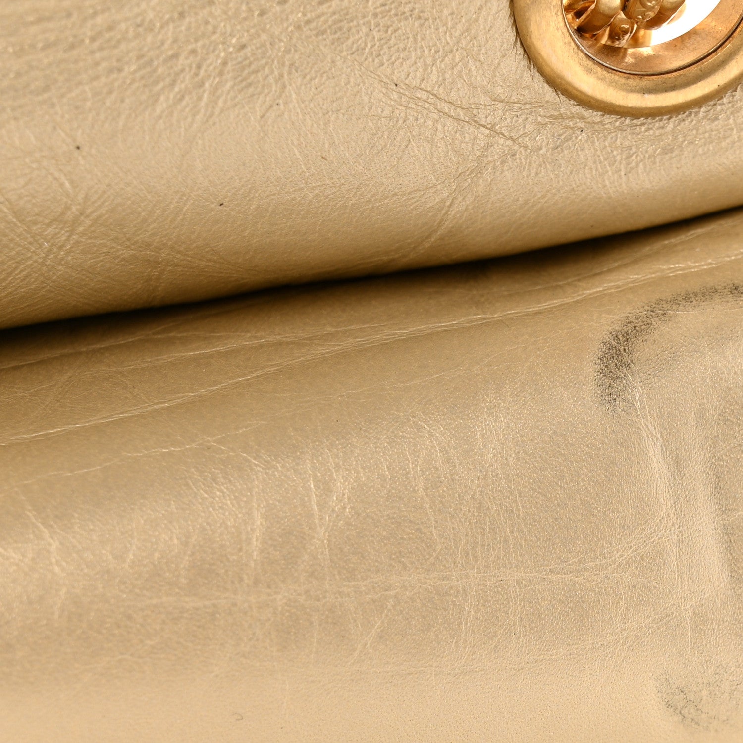 Chanel Metallic Aged Calfskin Quilted 2.55 Reissue 226 Flap Pale Gold 14 of 14