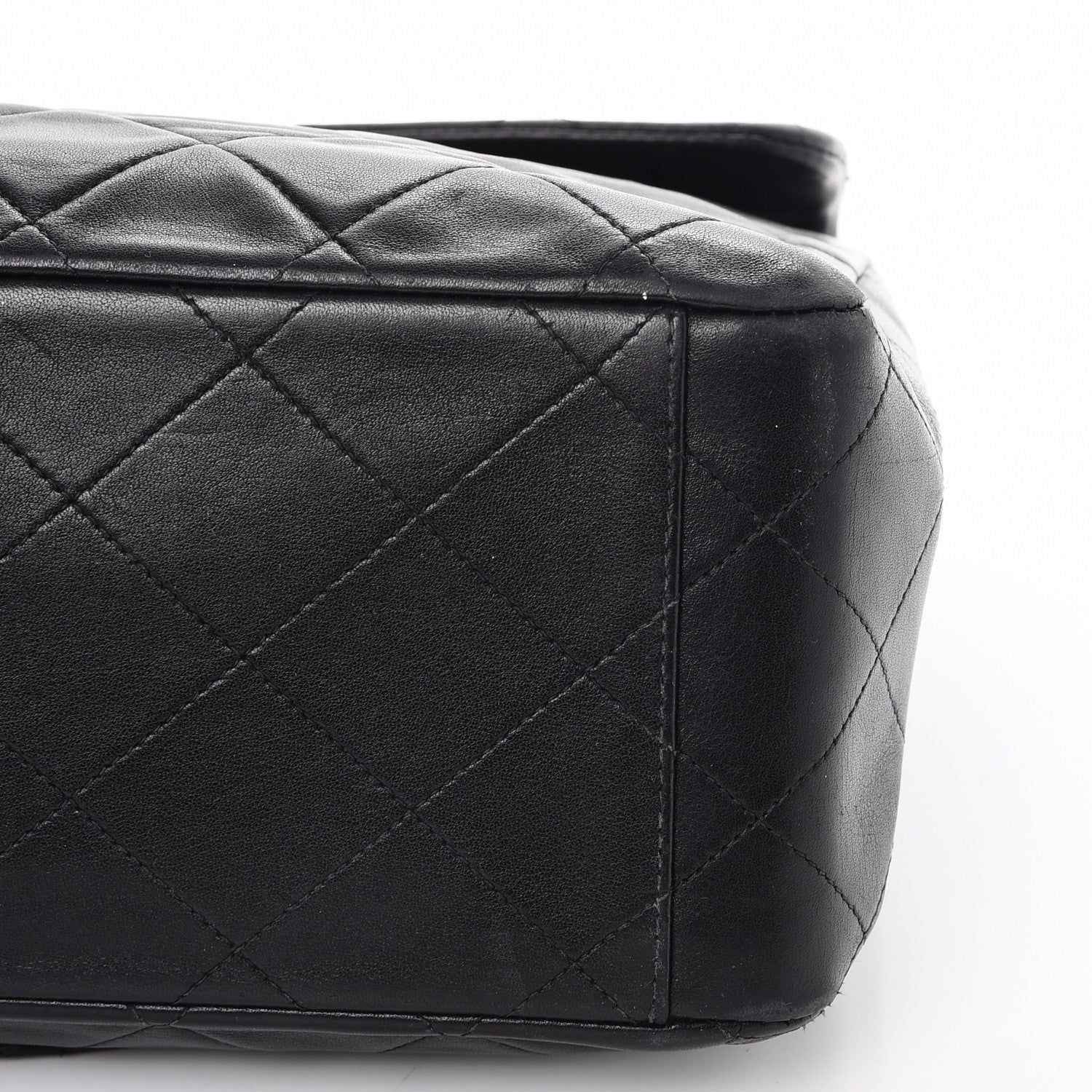 Chanel Lambskin Quilted XL Jumbo Single Flap Black 13 of 13