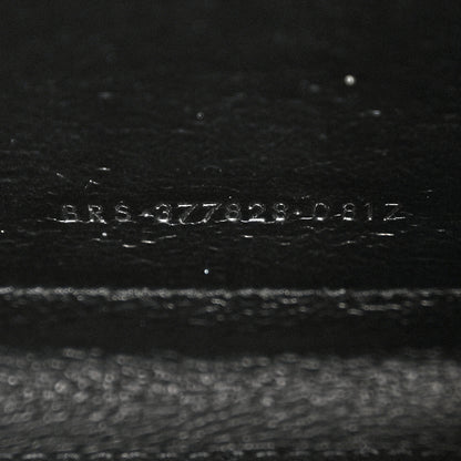 Saint Laurent Grain De Poudre Matelasse Chevron Monogram Chain Wallet Black 7 of 14