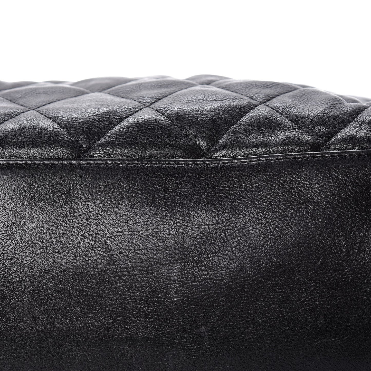 Calfskin Quilted Large Chain Me Hobo Black