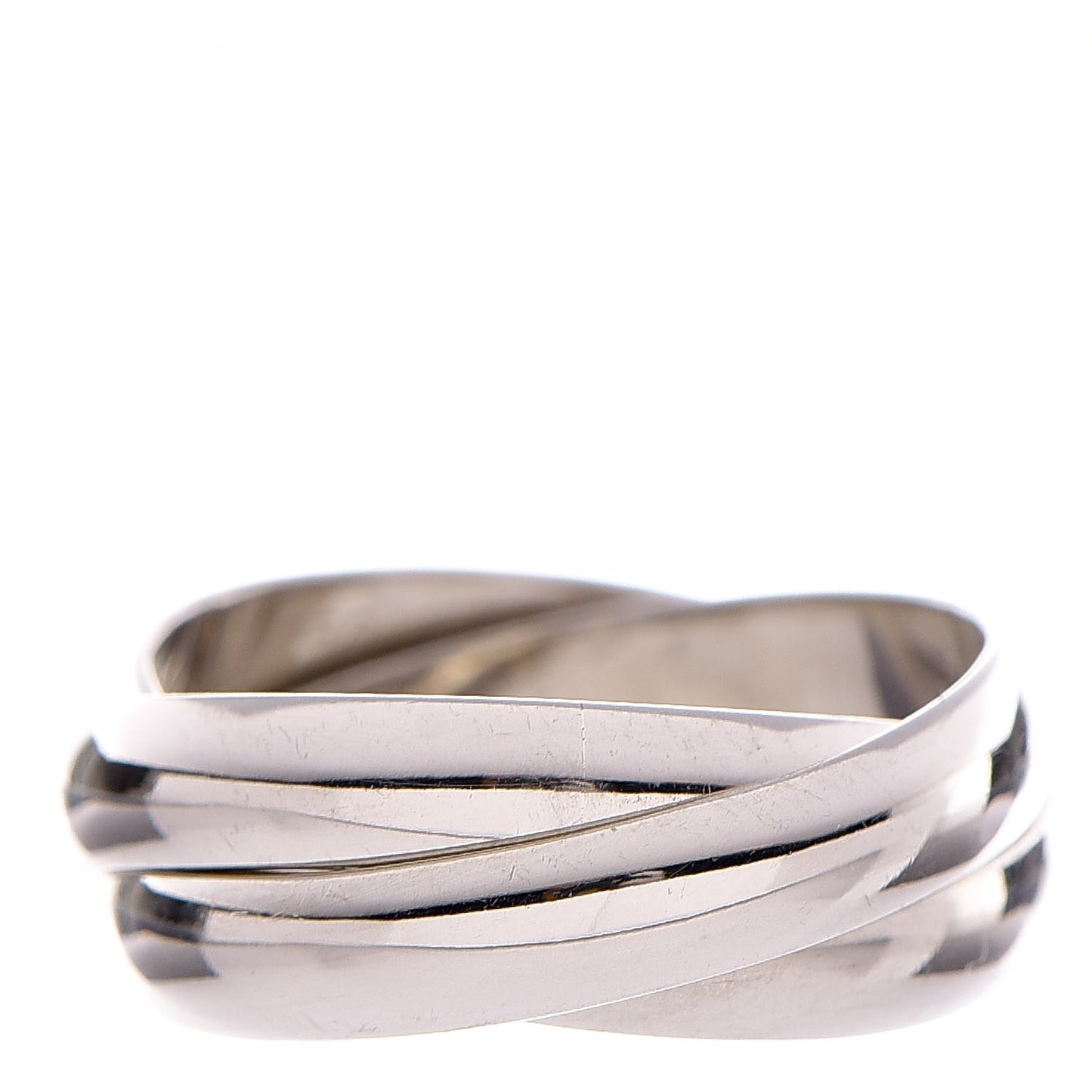 18K White Gold Trinity Ring 49 4.75