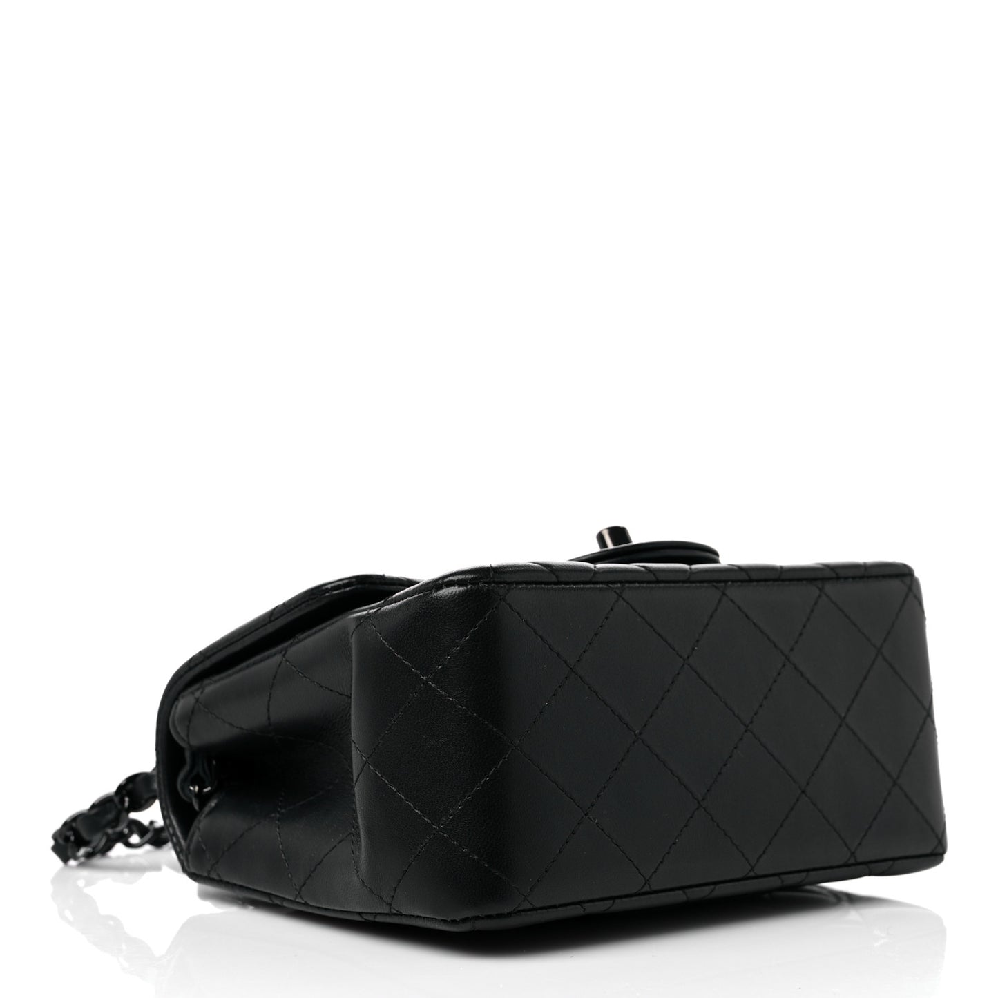 Lambskin Quilted Mini Square Flap So Black