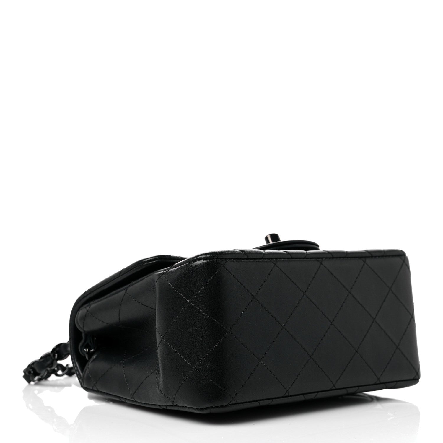 Chanel Lambskin Quilted Mini Square Flap So Black 4 of 10