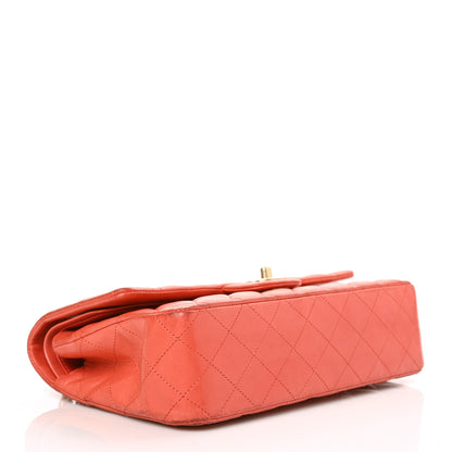 Chanel Lambskin Quilted Medium Double Flap Orange 3 of 13