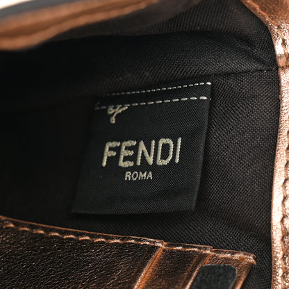 Fendi Vitello Laminato FF 1974 Embossed Mini Baguette Rame 8 of 14