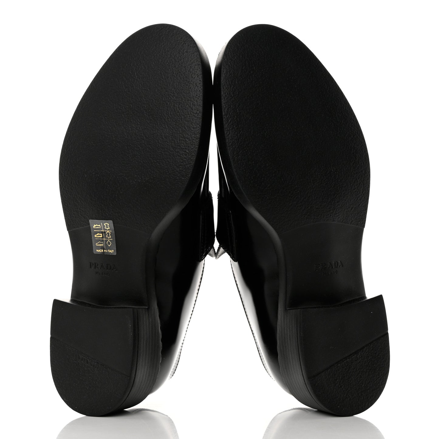 Spazzolato Metal Triangle Logo 50mm Loafers 38.5 Black