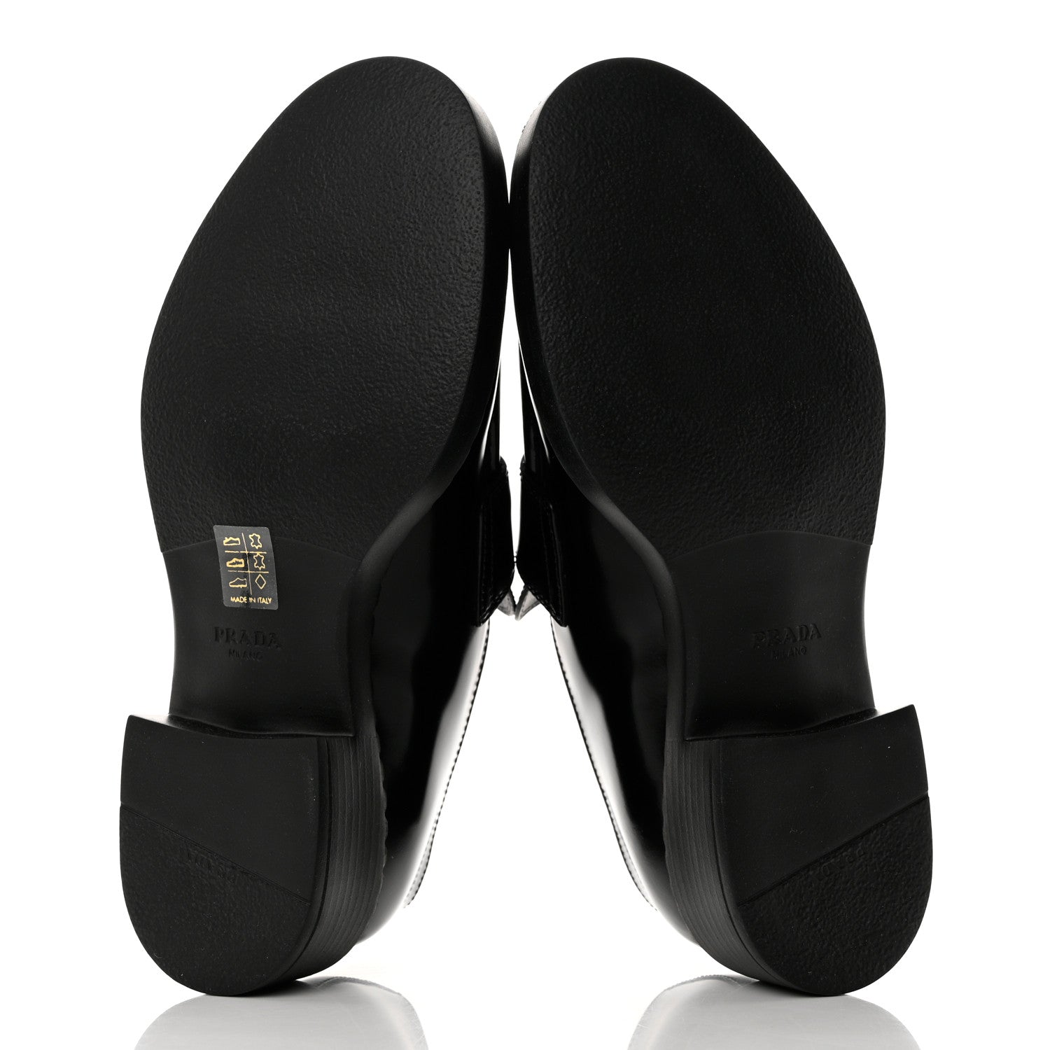 Prada Spazzolato Metal Triangle Logo 50mm Loafers 38.5 Black 5 of 9