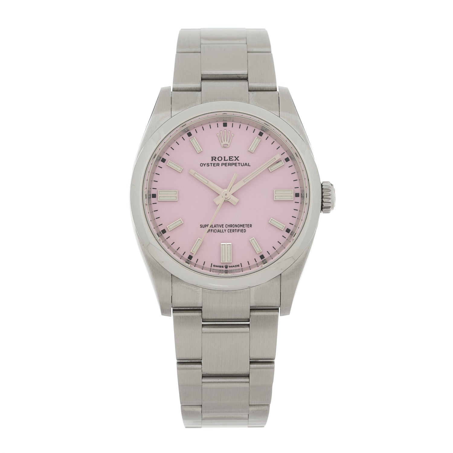 Rolex Stainless Steel 36mm Oyster Perpetual Watch Candy Pink 126000 1 of 5