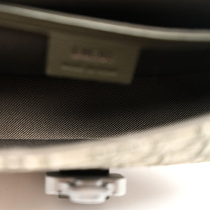 Christian Dior Oblique Jacquard Grained Calfskin Mini Saddle Messenger Bag With Flap Green 5 of 10
