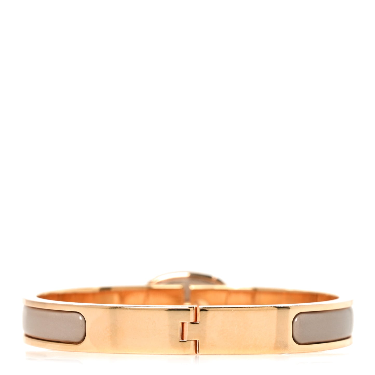 Enamel Mini Clic Chaine d'Ancre Bracelet GM Marron Glace