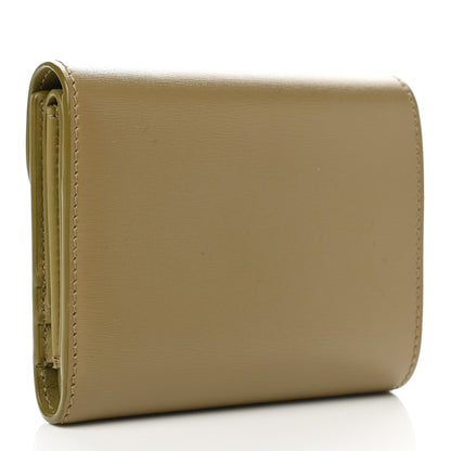 Celine Shiny Calfskin Small Triomphe Wallet Olive 3 of 8