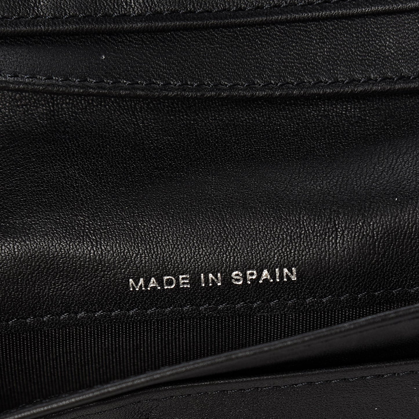 Patent Quilted Brilliant Zipped Pocket Wallet Black