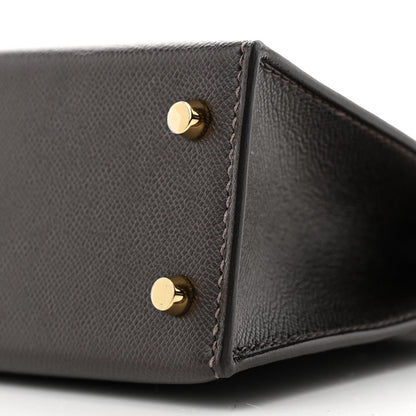 Hermes Madame Calfskin Mini Kelly Sellier 20 Bai Brun 9 of 10