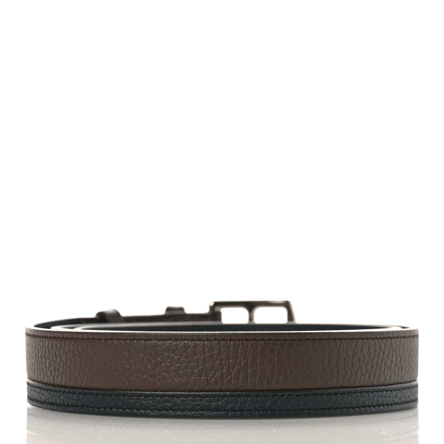 Hermes Taurillon Clemence Etriviere 32mm 95 38 Chocolate Black 2 of 5
