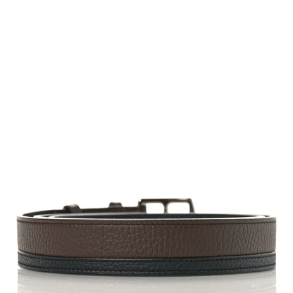 Hermes Taurillon Clemence Etriviere 32mm 95 38 Chocolate Black 2 of 5