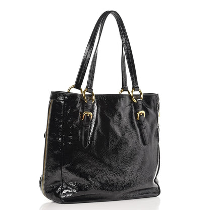 Prada Vernice Naplak Zipper Tote Black 3 of 8