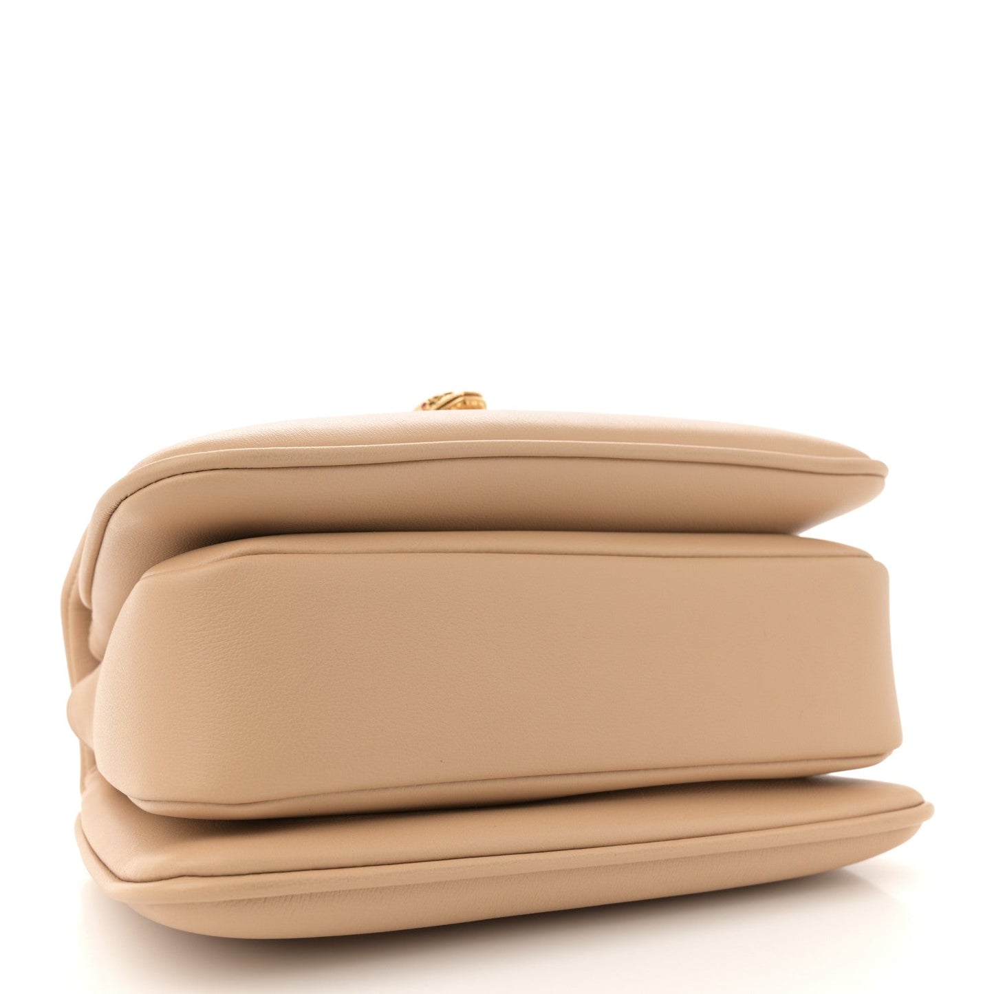 Calfskin Serpenti Reverse Top Handle Sahara Amber