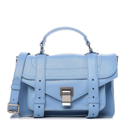 Proenza Schouler Lambskin Tiny PS1 Satchel Light Blue 1 of 9