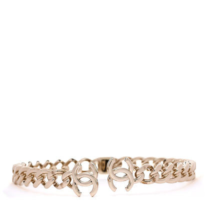 Chanel Metal CC Chain Link Choker Necklace L Gold 1 of 7