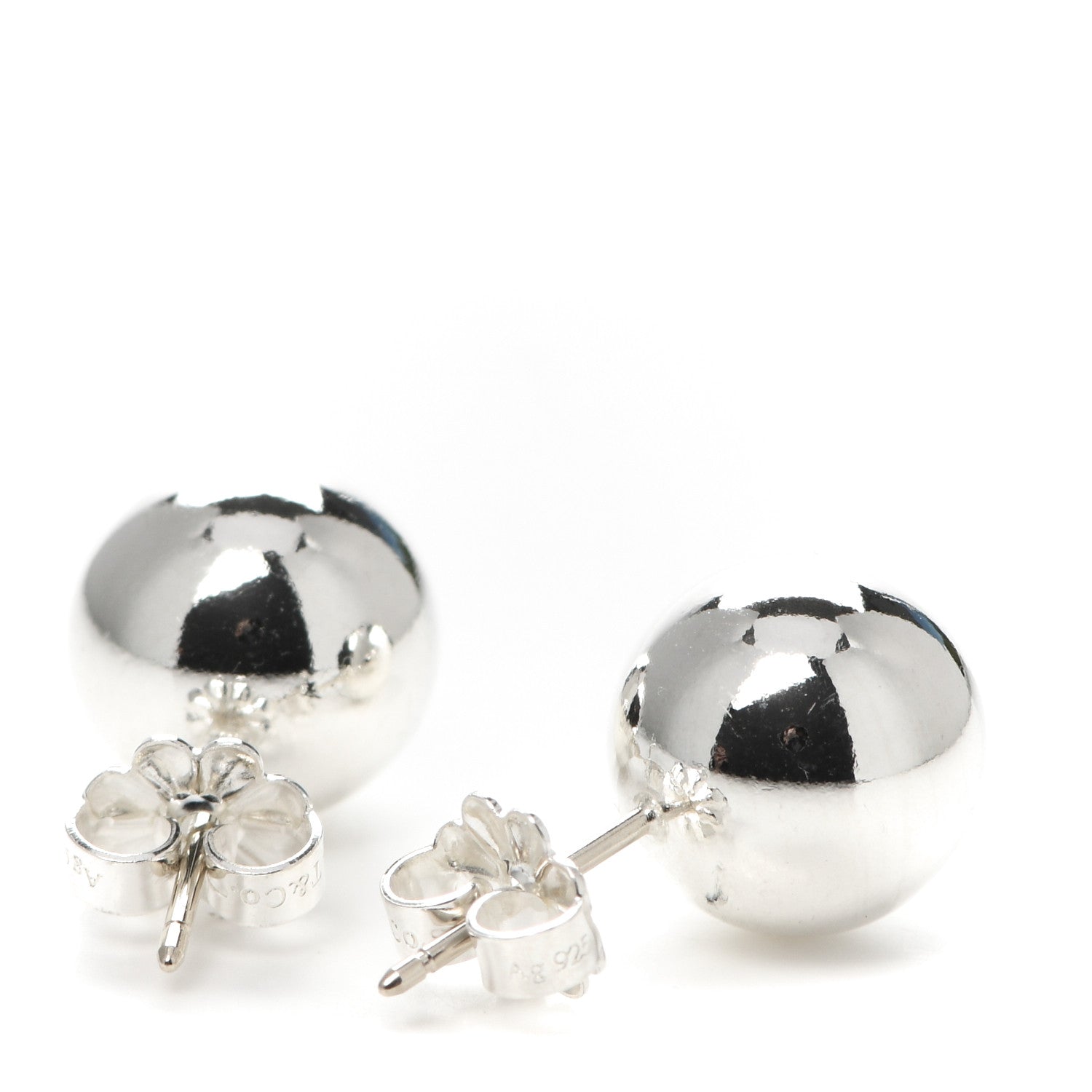 Tiffany Sterling Silver 10mm HardWear Ball Earrings 3 of 5