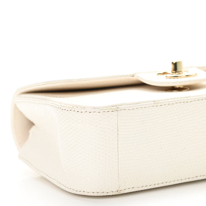 Chanel Lizard Mini Rectangular Flap White 8 of 10