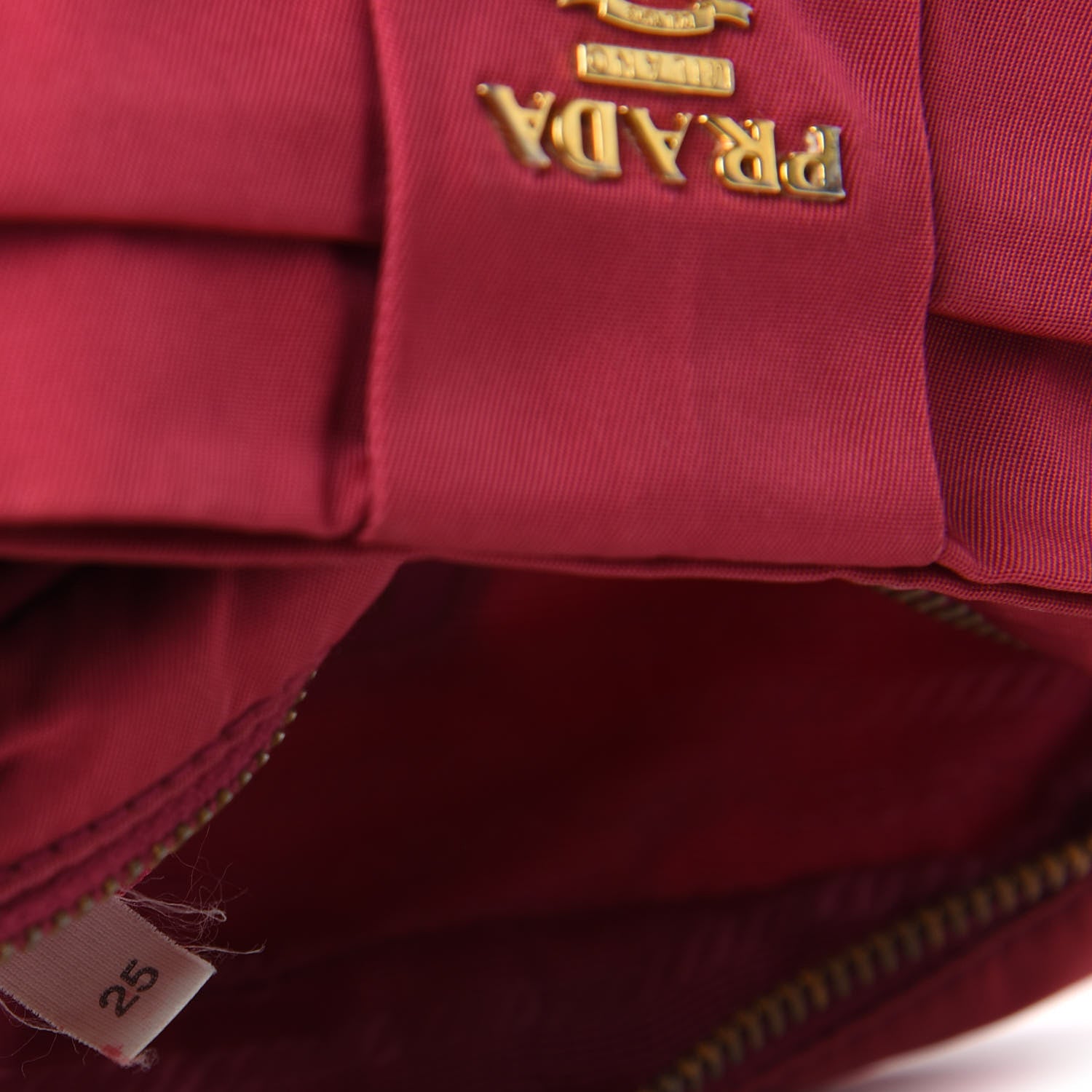 Prada Tessuto Nylon Bow Camera Bag Fuxia 9 of 9