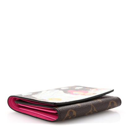 Louis Vuitton Monogram 2022 Christmas Animation Seoul Victorine Wallet Fuchsia 4 of 7