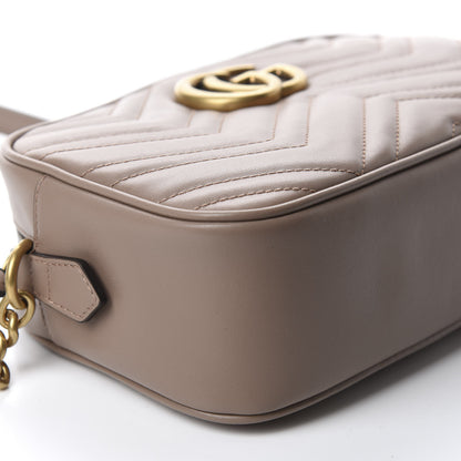 Gucci Calfskin Matelasse Small GG Marmont Chain Shoulder Bag Porcelain Rose 6 of 10