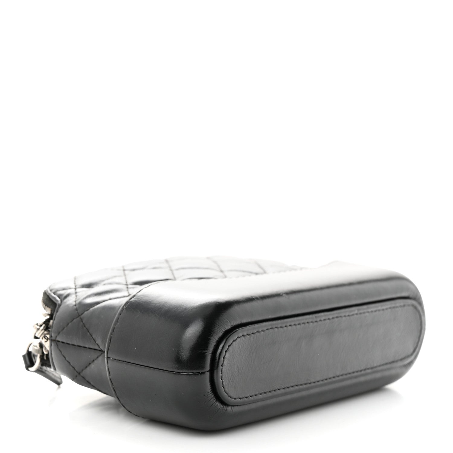 Chanel Aged Calfskin Quilted Small Gabrielle Clutch With Chain Black 4 of 13