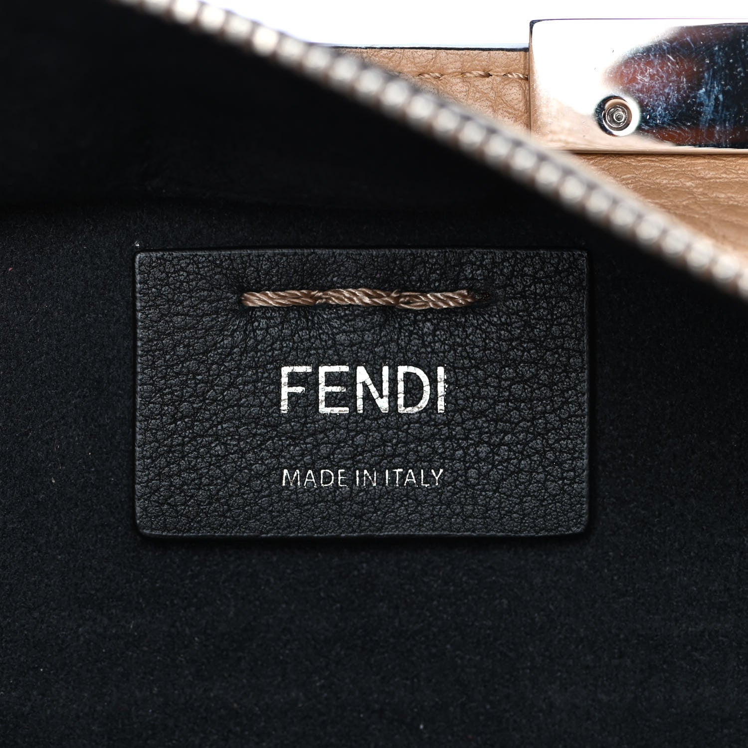 Fendi Calfskin Shearling Petite 3Jours Tote Tan 7 of 19