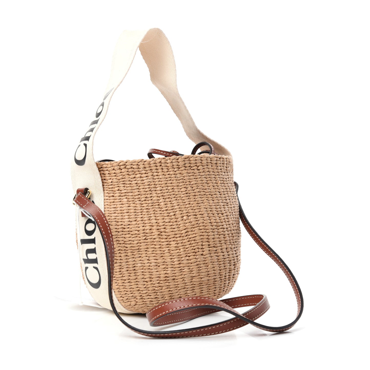 Natural Woven Fiber Small Woody Basket