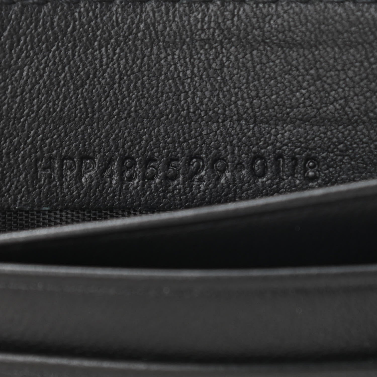 Saint Laurent Calfskin Embroidered Bill Clip Card Case Black 7 of 7