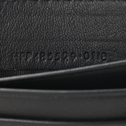 Saint Laurent Calfskin Embroidered Bill Clip Card Case Black 7 of 7