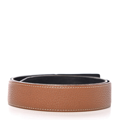 Hermes Box Togo 32mm Belt Strap 85 Black Gold 2 of 10