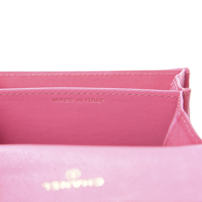 Chanel Caviar Quilted Flap Card Holder Wallet Pink 7 of 9