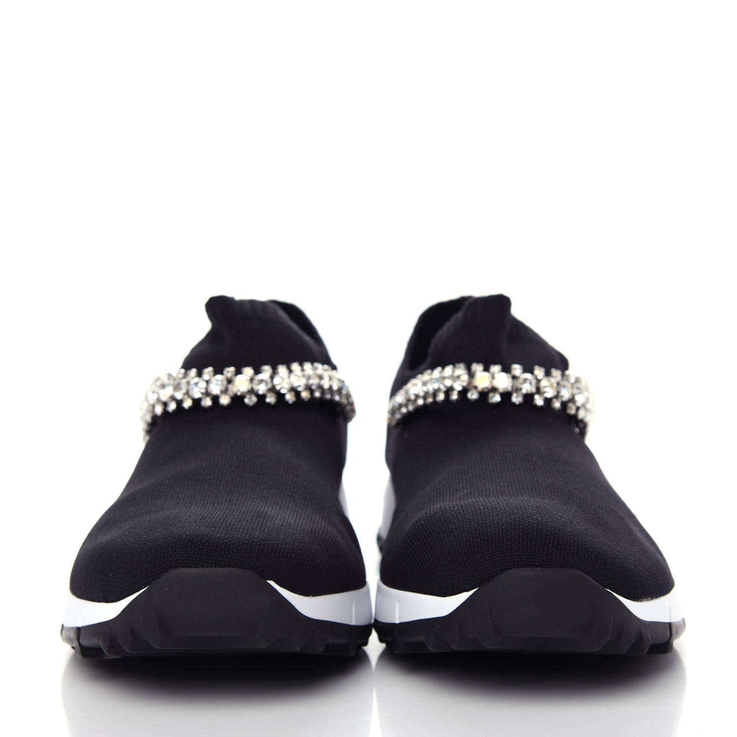 Jimmy Choo Knit Crystal Verona Sneaker 37.5 Black 2 of 10