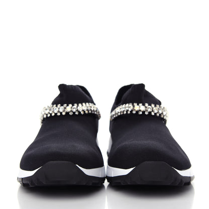 Jimmy Choo Knit Crystal Verona Sneaker 37.5 Black 2 of 10