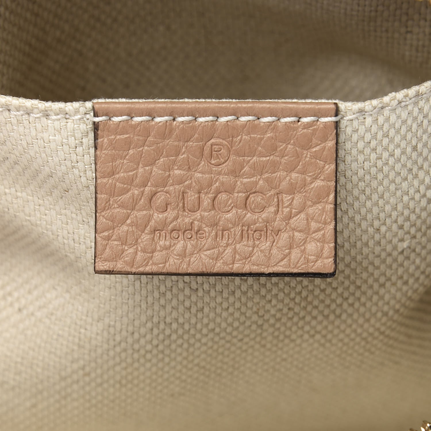 Gucci Pebbled Calfskin Small Soho Disco Bag Camelia 8 of 9